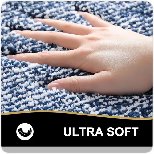 Vista 106 de OLANLY Alfombras de baño 30x20, tapete de baño de microfibra extra suave y absorbente, antideslizante, lavable a máquina, secado rápido, alfombra