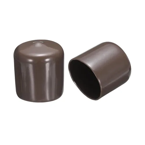 Vista 24 de uxcell 30 tapas de goma de 0.827 in de vinilo de identificación de tubo redondo tapa de perno tapa de tornillo protectores de rosca azul