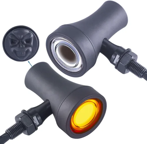 Vista 11 de FATECIM 2X Luces Traseras LED Tipo Bala para Motocicleta, Señales de Giro, Luces de Marcha y Freno, Indicadores Intermitentes Traseros de Servicio