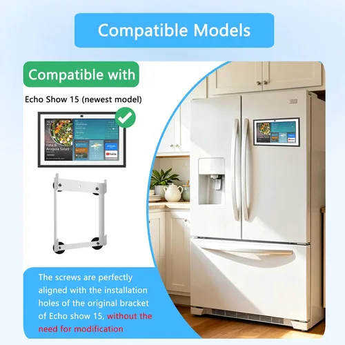 Vista 2 de Soporte magnético para refrigerador compatible con Show 15, sin soporte para taladro