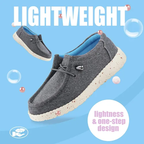 Vista 2 de firelli Mocasines para niños y niñas zapatos de lona para caminar zapatos escolares