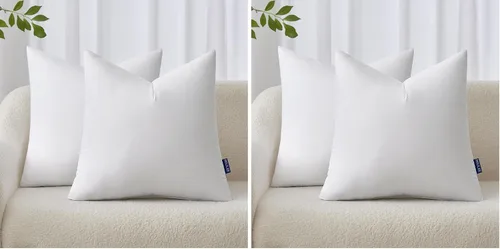 Vista 31 de MIULEE - Juego de 2 cojines hipoalergénicos de alta calidad, para rellenar fundas cuadradas de cojín decorativas, para sillón, sofá, cama, 16 x 16