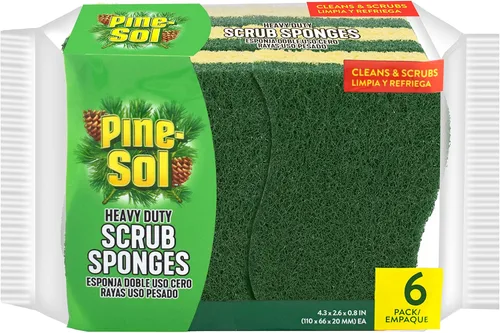 Vista 9 de Pine-Sol Esponjas de limpieza resistentes para limpieza Almohadilla de lavado de platos y estropajo de doble cara Suministros de cocina