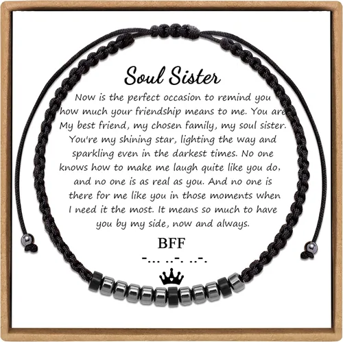 Pulsera inspiradora de código Morse para el Día de la Madre, cumpleaños, cumpleaños, mamá, madre, padre, hija, tía, abuela, joyería con cuentas de