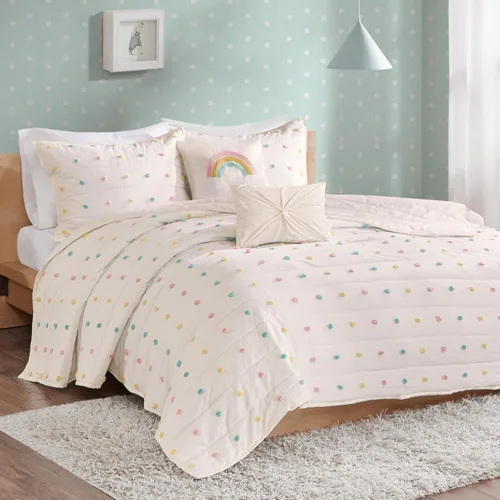 Vista 16 de Intelligent Design Juego de Edredón Reversible de Algodón para Niños - Diversión Vibrante, Estampado Juguetón, Ropa de Cama para Niños de Todas