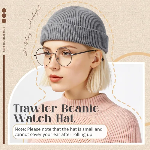 Vista 3 de SATINIOR Gorro de pescador con borde enrollable, gorro de pescador para mujeres y hombres