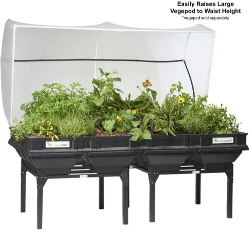 Vista 2 de vegepod - Cama de jardín elevada - Kit de jardín con contenedor de riego automático con cubierta protectora, fácilmente elevado a la altura