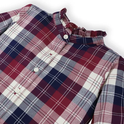 Vista 2 de Hope & Henry Blusa plisada de manga larga con botones para niña