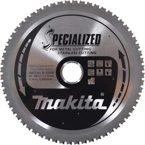 Vista 4 de Makita A-96095 Hoja de sierra con punta de carburo 32T de 5-7/8", metal/uso general