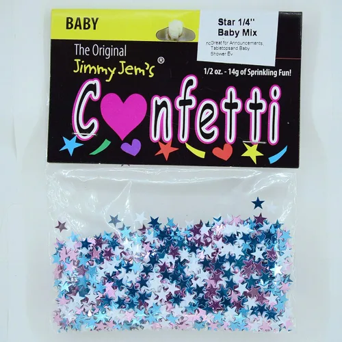 Vista 2 de Confetti Star 1/4" Baby Mix - Paquete al por menor #8526 QS0