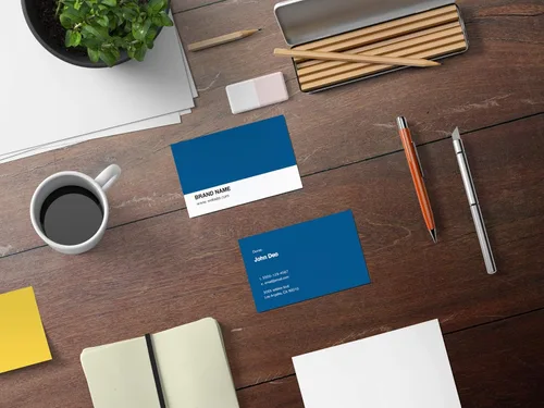 Vista 5 de Tarjetas de visita personalizadas de alta calidad de 3.5 x 2 pulgadas, 100 tarjetas, diseño personalizable con textura tejida y patrón de cheques