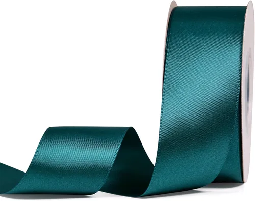 Vista 28 de YAMA Cinta de satén de doble cara, 1 1/2 pulgadas, 25 yardas para envolver regalos, color negro