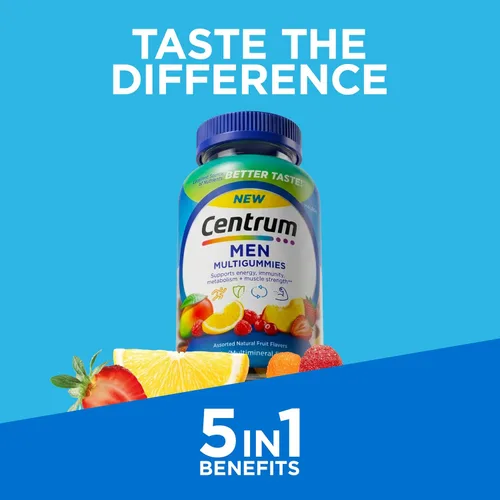 Vista 23 de Centrum MultiGummies para hombres, sabores de frutas surtidos, 170