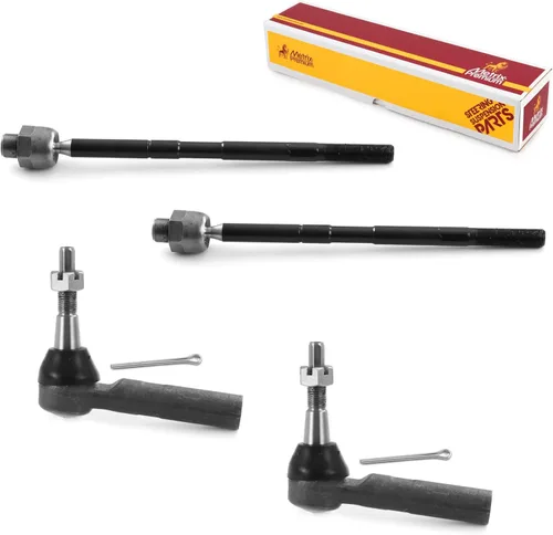 Vista 90 de Metrix Premium Chassis Parts - Kit de 4 piezas de extremos de barra de acoplamiento frontal exterior e interior compatible con Nissan Pathfinder