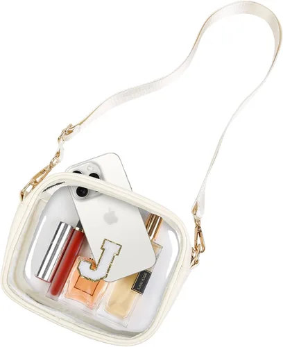 Vista 10 de TEBIEKOY Clear Purses for Women - Crossbody Small Bag, Stadium Approved, Sport Concerts