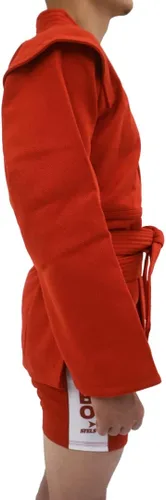 Vista 9 de STELS Chaqueta Sambo - Ropa profesional de artes marciales certificada por la FIAS Rojo