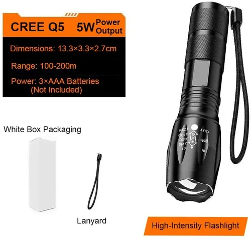 Vista 8 de Linterna, linterna pequeña de 1000 lúmenes altos, linterna de mano impermeable para camping, ciclismo, senderismo, uso al aire libre y en el hogar