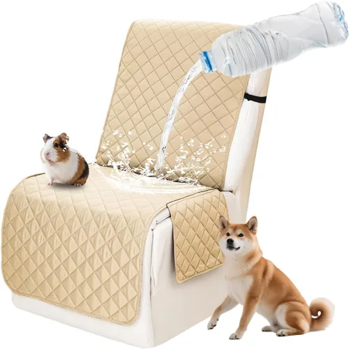 Vista 45 de Fundas impermeables para sofá reclinable seccional en forma de L, funda para sofá seccional reclinable de 7 piezas, antideslizante, lavable, juego