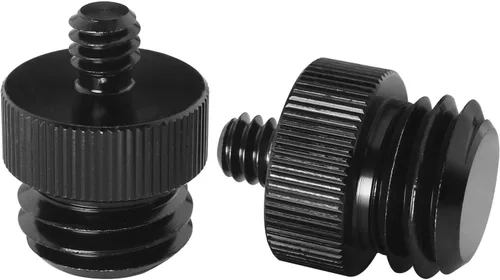 Vista 4 de Adaptador de tornillo de trípode roscado macho de 1/4 pulgadas a macho de 5/8 pulgadas LUORNG 2 piezas 1/4 a 5/8-11 convertidor de rosca de montaje