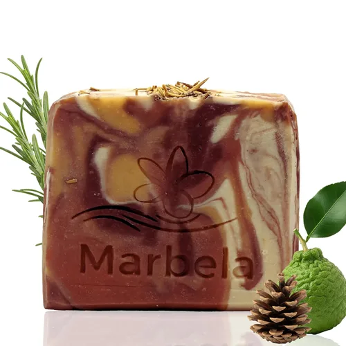 Marbela Cosmetics - Jabón de arcilla y romero hecho a mano, hecho en Estados Unidos, apto para veganos, sin aceite de palma, jabón en barra natural,