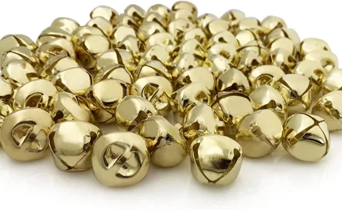 Vista 9 de Campanas de Cascabel de 1 Pulgada/25mm de Metal para Manualidades, para Regalos de Decoración de Fiesta de Navidad de Vacaciones, Boda, Proyectos