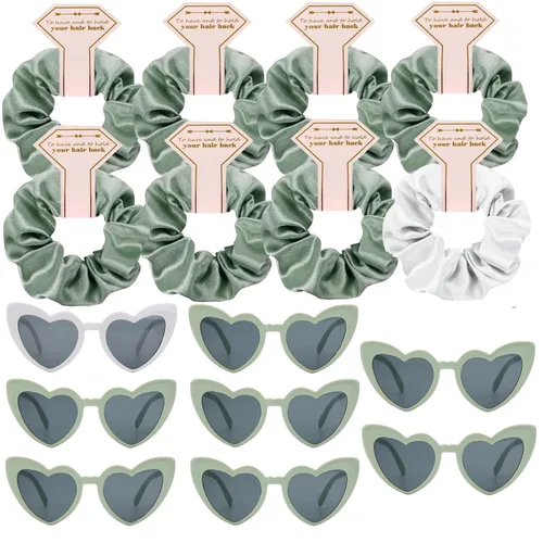 Vista 16 de Juego de 6 bandas elásticas de satén para dama de honor, para despedida de soltera, sin daños, para regalo para bodas, fiestas, regalos de propuesta