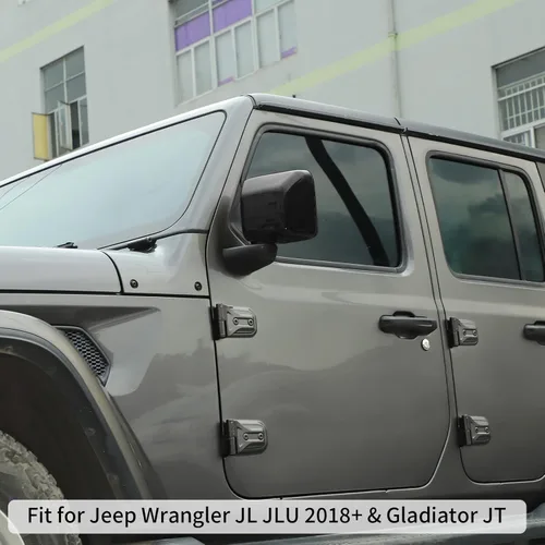 Vista 6 de Kit de cubierta de espejo retrovisor para automóvil, accesorios de decoración exterior para Jeep Wrangler JL JLU 2018-2022 y Gladiator JT (negro)