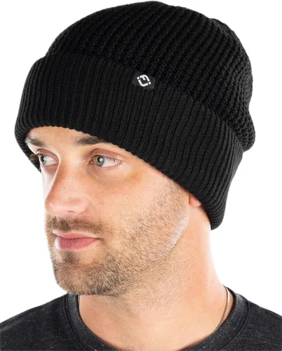 Funky Junque Gorro para hombre y mujer, tejido de punto gofre, grueso, cálido, para invierno, sombreros, reloj, sombrero de esquí, unisex, a la moda