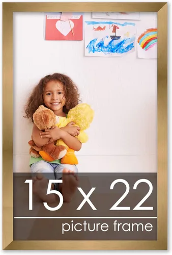 Vista 122 de Poster Palooza Marco de madera de bronce dorado de 26 x 34 pulgadas, acrílico UV, respaldo de tablero de espuma y accesorios para colgar incluidos