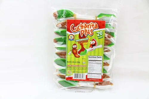 Cucharita Plus Sandía y Tamarindo Sabor Caramelo Mexicano Cuchara Grande 20 piezas