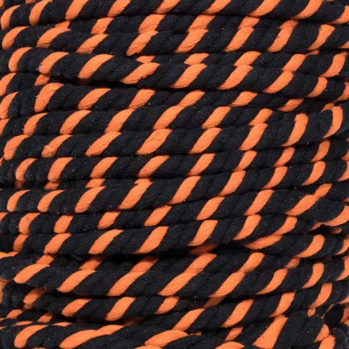 Vista 62 de Cuerda de algodón trenzado súper suave de 3 hebras (negro, 1 pulgada x 10 pies)