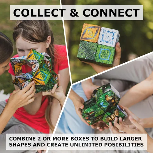 Vista 5 de Shashibo Caja que cambia de forma, galardonado juguete STEM con imanes ultra fuertes, el cubo de rompecabezas se transforma en más de 100 formas