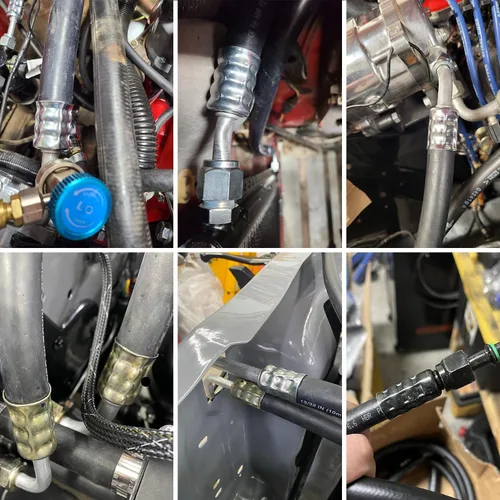 Vista 5 de Herramienta de prensado de manguera hidráulica con 7 troqueles a presión manual para manguera de CA, línea automática de A/C, herramienta