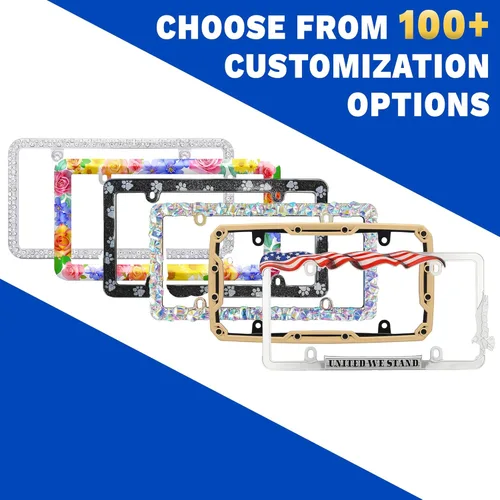 Vista 5 de Cruiser Accessories Marco de matrícula Chevrolet, negro mate/cromo (con tapas de sujetadores)