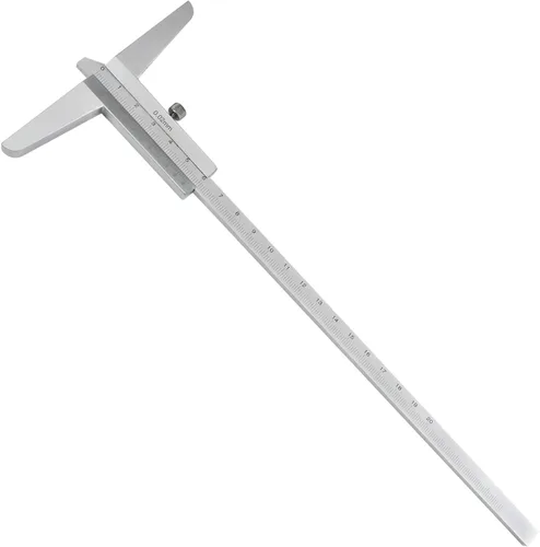 Vista 5 de Utoolmart Medidor de profundidad Vernier Caliper 5.906 in X 0.001 in, herramienta de medición de acero al carbono de precisión 1 unids