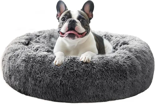 Vista 38 de JOLLYVOGUE Cama Calmante para Perros Pequeños - Cama para Perros Pequeños Lavable en Forma de Dona de 23 Pulgadas para Gatitos y Cachorros, Camas