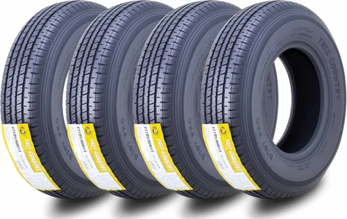 Vista 12 de Free Country Grand Ride Juego de 4 neumáticos para remolque ST175/80R13 de 6 capas, de rango de carga C, con banda de acero y protector contra roces