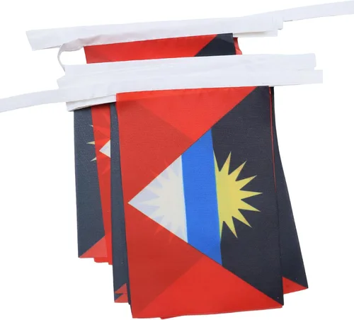 Vista 155 de Guatemala 19.7 ft BUNTING Flag 20 banderas 9'' x 6'' - Banderas de cuerda guatemalteca 5.9 x 8.3 in - AZ FLAG