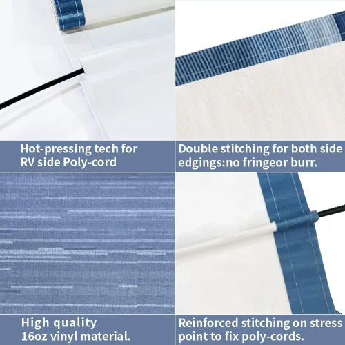 Vista 2 de Suncode tela de repuesto para toldo de autocaravana, vinilo resistente al agua, universal, para cámperes, remolques y toldos de autocaravana