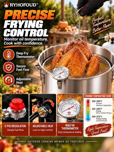 Vista 4 de OT-3016 Turkey Fryer Pot,30QT Turkey Fryer & 10QT Fish Fryer Kit