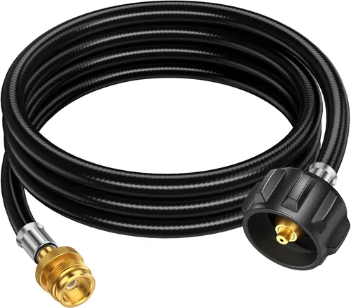 Vista 9 de Manguera Adaptadora de Propano de 4 Pies de 1lb a 20lb, Adaptador de Propano de 20lb a 1lb Convertidor, Manguera Adaptadora de Tanque de Propano