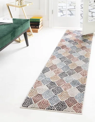 Vista 13 de Unique Loom Eco Trellis Collection - Alfombra de área - Osage (rectangular 2 pies 0 pulgadas x 3 pies 0 pulgadas, marfil carbón)