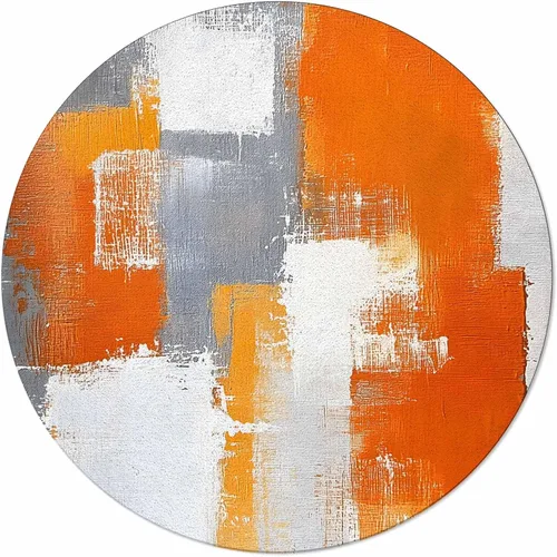 Libaoge Alfombra redonda naranja para cuarto de bebé, 3 pies, moderna, contemporánea, alfombra de suelo, tapete de yoga para niños y niñas, sala de