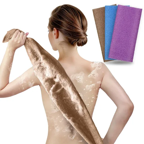 Vista 26 de ARCH&M Toalla Exfoliante, Toalla de Baño Japonesa, Exfoliante Coreano, Exfoliante Corporal de Nailon, Exfoliante de Espalda para Ducha, Alternativa