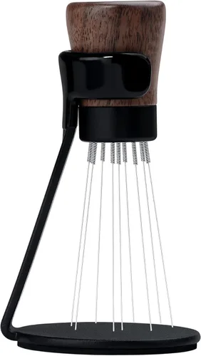 Vista 10 de Normcore WDT Herramienta de Distribución V2.1 con Soporte - Herramienta de Distribución Espresso de 8 Puntas de 0.23mm - Mezclador de Café Magnético