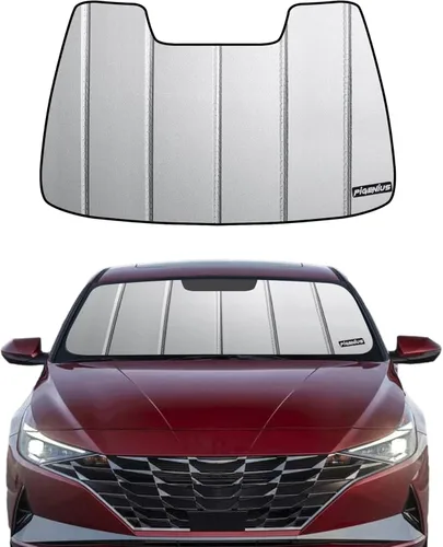Vista 7 de Pigenius Parasol de parabrisas para Hyundai Elantra 2011-2016 Elantra Coupe 2013-2014, reversible plata/negro