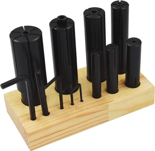 Vista 5 de Juego de mandril extendido de alta precisión de 1/4 a 1-1/4 pulgadas adecuado para fresado de torno 8 piezas