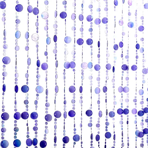 Vista 7 de FlavorThings Cortina de puerta con cuentas de cristal iridiscente en forma de burbuja para separar ambientes, decoración de fiesta de boda