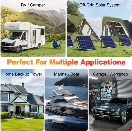 Vista 7 de Batería de litio LiFePO4 de 12.8 V 600 Ah - Batería de ciclo profundo de 12 V con protección a baja temperatura, BMS de 200 A, almacenamiento