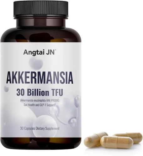 Akkermansia Muciniphila Probiotic 30 mil millones de TFU, forma pasteurizada, con inulina prebiótica natural, suplemento GLP-1 para la salud
